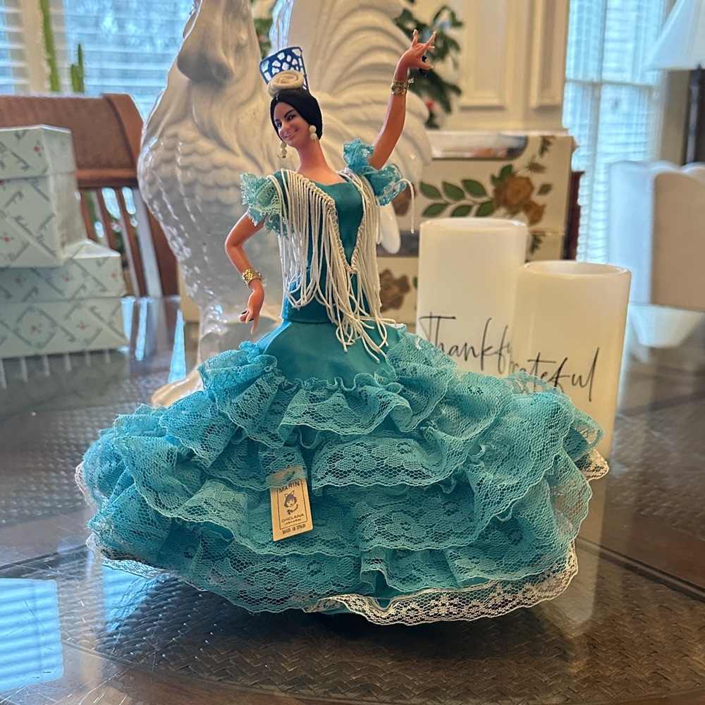 MARINA Turquoise Flamenco Dancer Collectable Doll